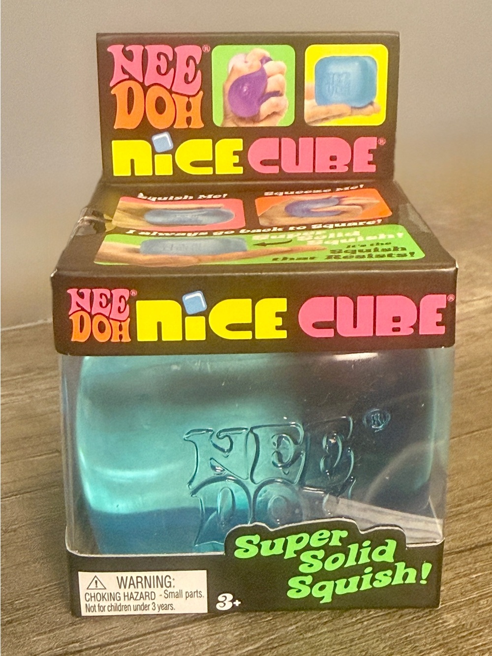 NeeDoh Nic e Cube Super Solid Squish - Blue